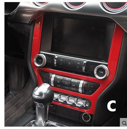 Подходит для Ford Mustang навигационная панель наклейка отделка из нержавеющей стали панель управления