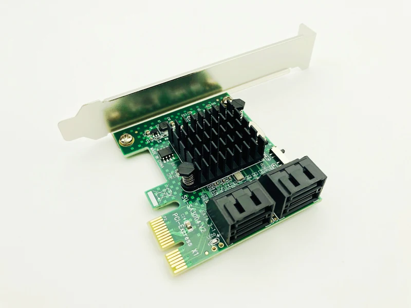 PCI E Express 1x к 4 портовому Sata 3 0 III 6 Гбит/с контроллер плата расширения теплоотвод