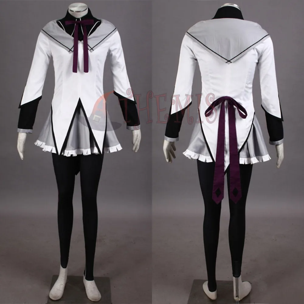 Athemis Puella Magi Madoka Magica маскарадный костюм Akemi Homura волшебное зимнее платье для девочек