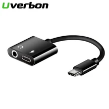 USB Type C Audio Adapter Type-C to 3.5mm Jack Earphone Audio Converter Cable for Samsung S8 Huawei mate 9  LG G5 G6 Xiaomi 6