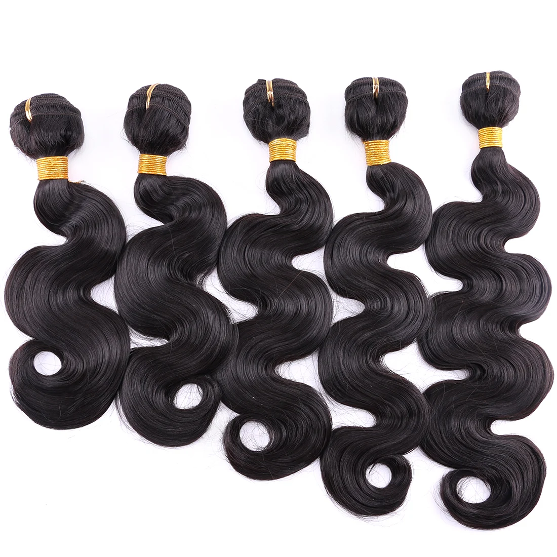 100 gram/pcs Natural black body wave hair available synthetic hair for women