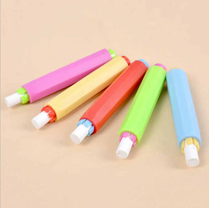 NEW 2016 Colored chalk set Plastic chalk holder Teaching supplies