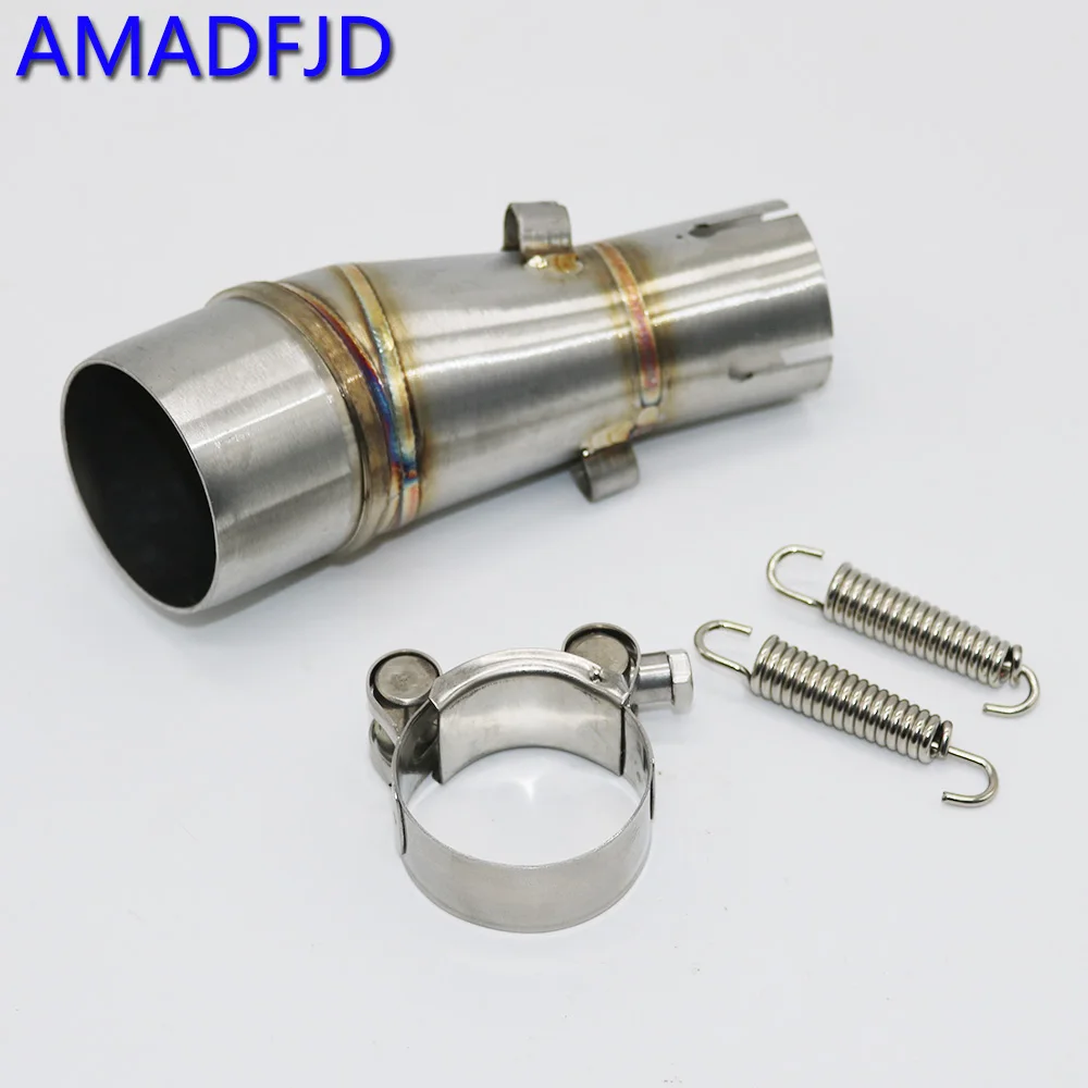 AMADFJD Motorcycle Middle Exhaust Pipe Connect Adapter For Ninja Z250 2008 2015 300 2013 2016