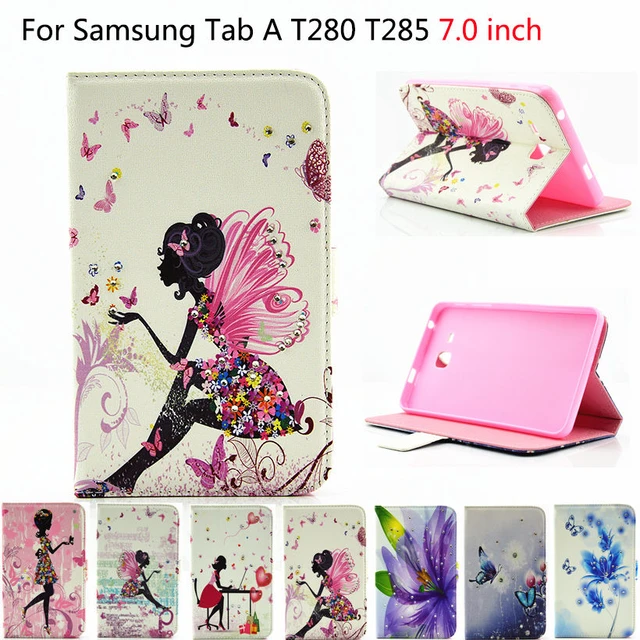 2016 For Samsung Tab a6 7" Case Printed Girls Silicon PU Leather Cover For  Samsung Galaxy Tab A 7.0 T280 T285 Cases Tablet Funda _ - AliExpress Mobile