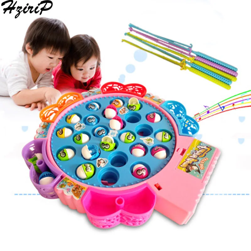 

HziriP Early Education Rotate Fishing Electric Toys Parent-child Interaction Plastic Intellectual Development Kids Music Toy