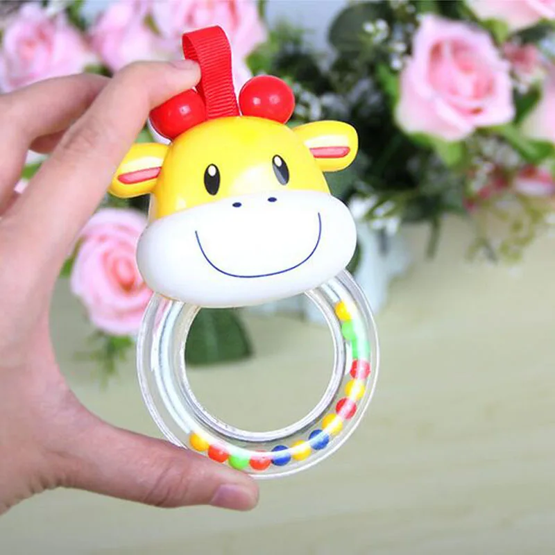 Elephant Cow Cute Baby Rattler Vocal Hand Bell Teether Infant Newborn Toys Gifts 