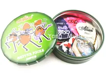 Alice Green Big Round Metal Pick Holder Case Box With 20pcs Pearl Celluloid Guitar Picks Free Shipping
