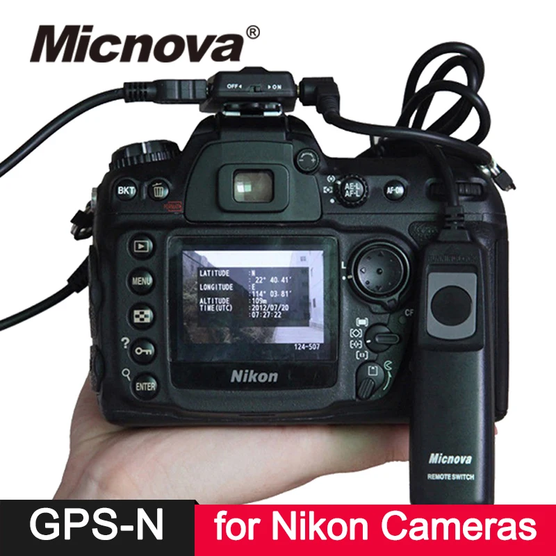 Micnova gps N Plus приемник спуска затвора для Nikon D5200 D3200 D3100 D7100 D800 D700 D90 D300s D4 D3s D3x D2Xs SLR