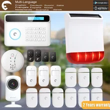Chuangkesafe IOS/Android APP S4 Sirena Solar para eTIGER GSM/PSTN Sistema de Alarma Antirrobo Para El Hogar/Oficina WiFi HD 720 P Cámara