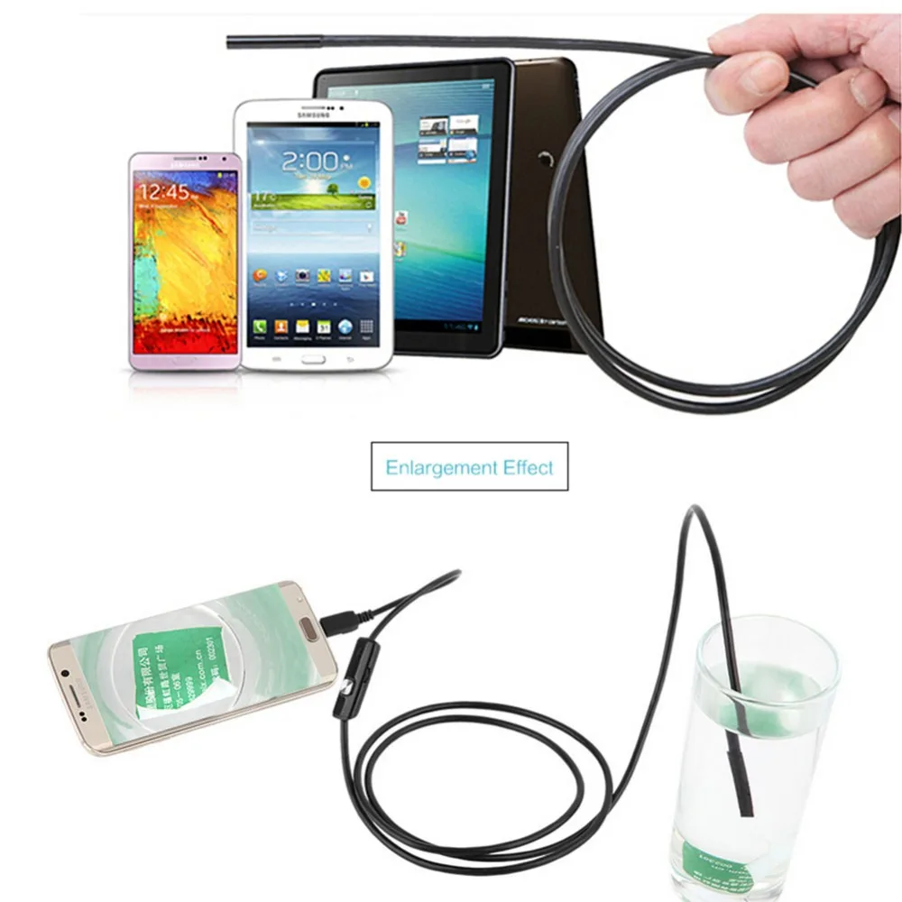 

300000 Pixels Mini USB Cable Endoscope 7mm Focus Camera Lens Waterproof 6 LED Android Endoscope Tools 1M 1.5M 2M 3.5M 5M Types