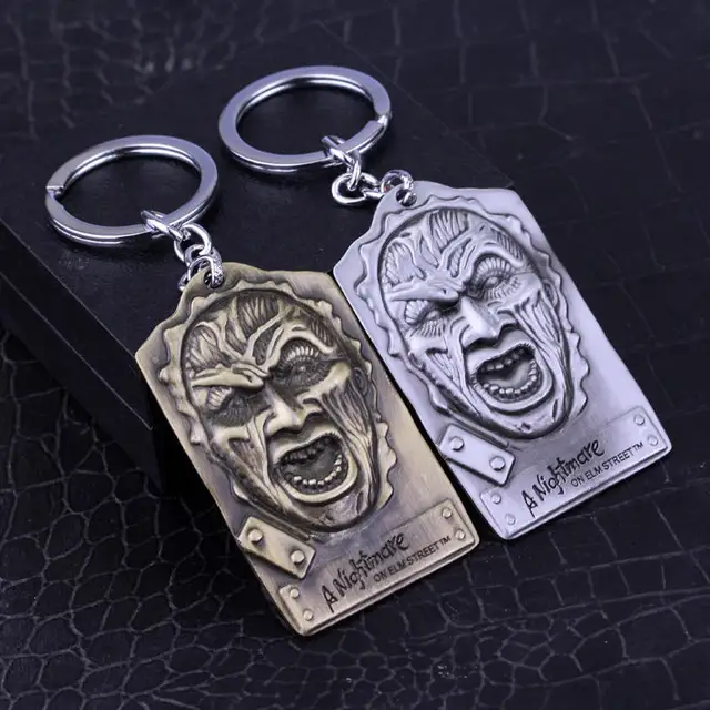 a nightmare on elm street mask jewelry charn freddy tag keychains chain letter film