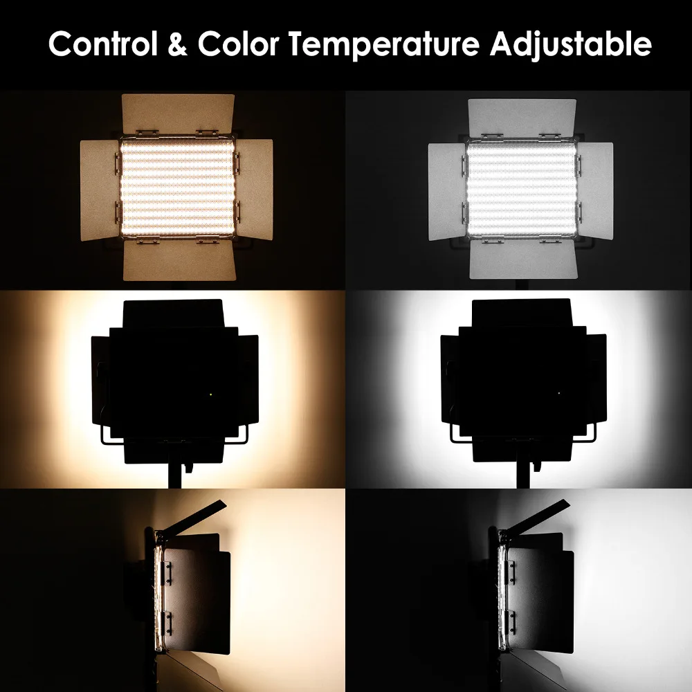  Neewer Bi Color 660 LED Video Light Stand Kit for studio photography video dimming light with U bra - 32831337035