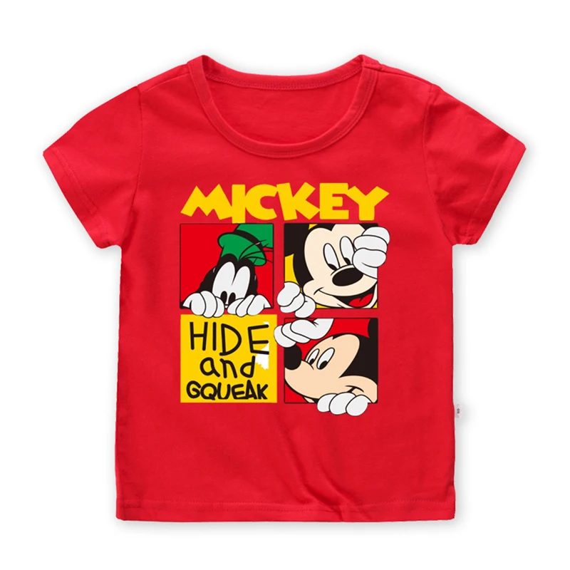 

Cartoon Mickey Mouse T-Shirt for Boy Child Cute Mickey Mouse Clothes Little Girls Clothing 2019 New Brand Designer T-shirt