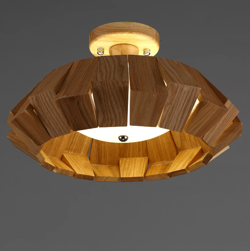 

Chinese style wood led absorb dome living room ceiling lamps /dia40/50/65cm modern round wood pendant lamps for study bedroom 21