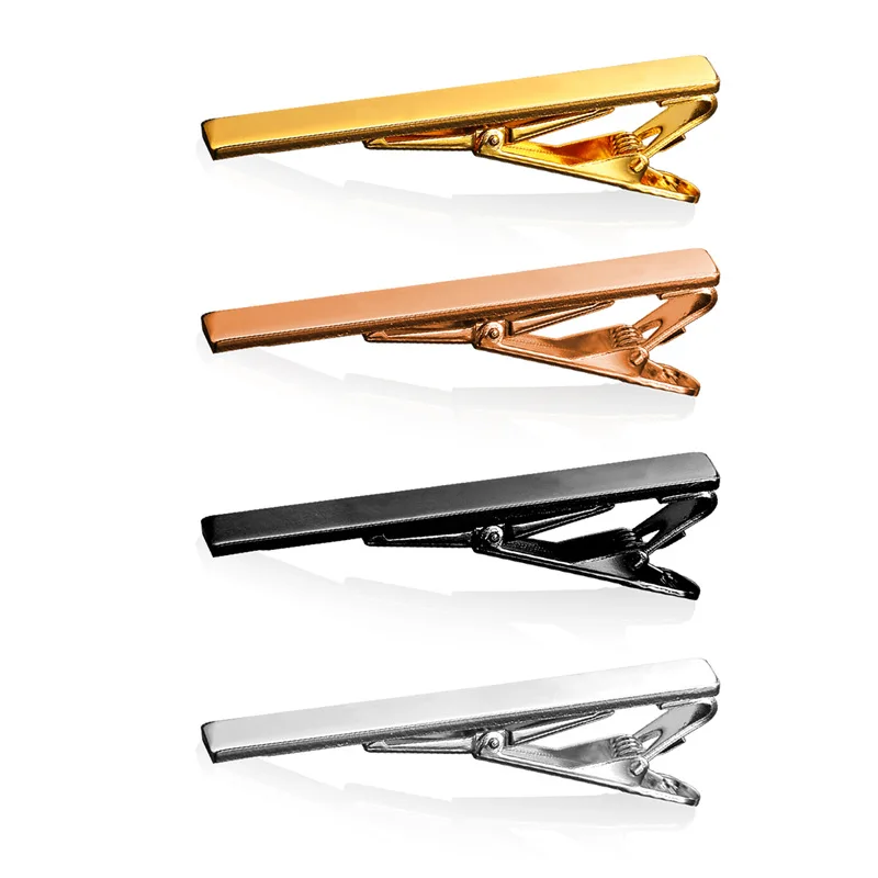 Tie Clip For Mens Yellow Gold/rose Gold/black Gun Plated Wholesale Men