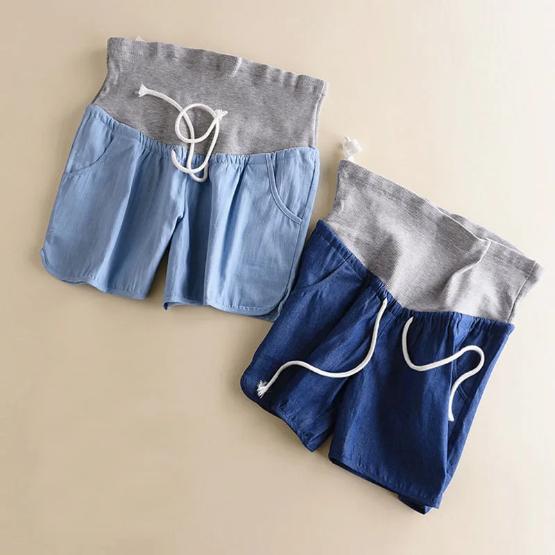 

Loose Denim Shorts Maternity Clothes For Pregnant Women Jeans Capris Pants Pregnancy Clothing Prop Belly Maternity Shorts New