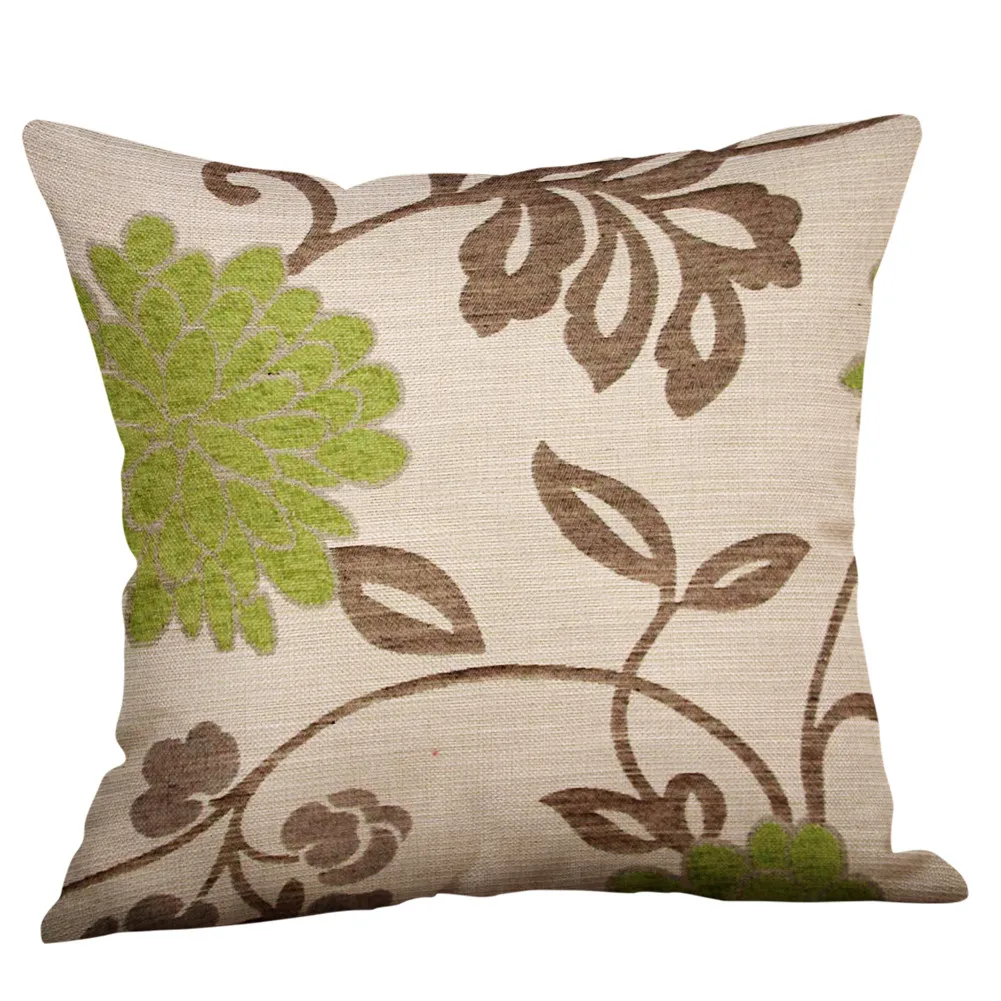 Cushions зеленый лайм Натуральный Крем хлопок лен наволочка мягкая подушка чехол для украшения дома cojines grandes - Цвет: D