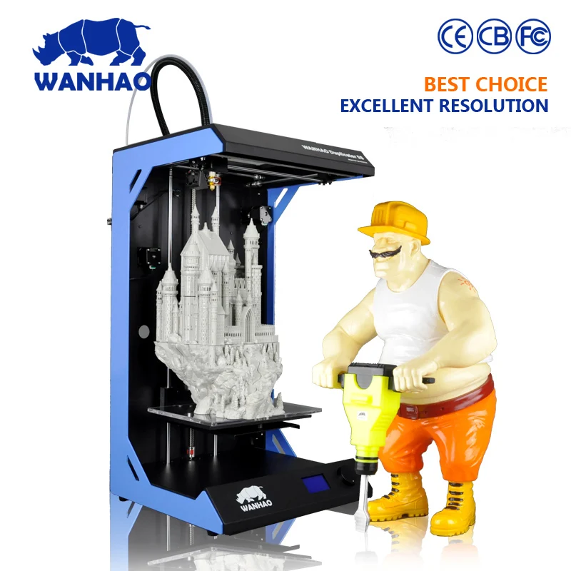 Большой 3D принтер WANHAO dupalicator модель с составом размер 300*200*600 мм нить 3 0 для