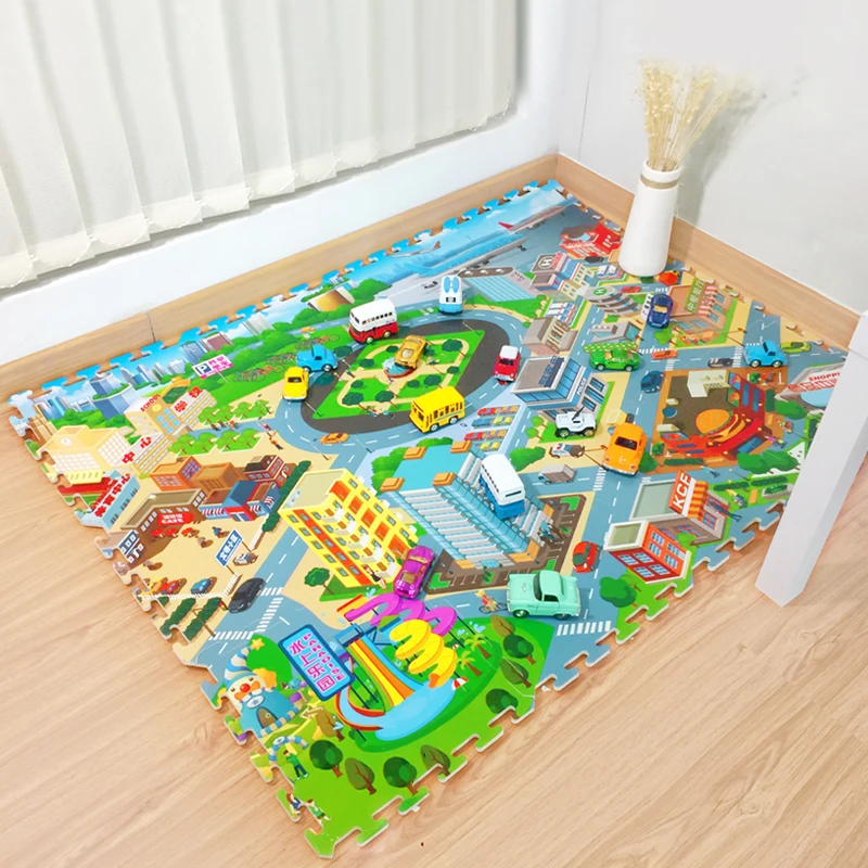 

12PCS Eva Foam Baby Crawling Play Mats Puzzle Toy Rug Interlocking Exercise Tiles Floor Carpet For Children Baby Kids Toy Game
