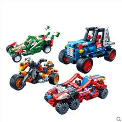 Abs пластиковые игрушки строительных блоков головоломки мальчик автомобиль, мотоцикл модели Сборка игрушки для мальчика Рождество подарок