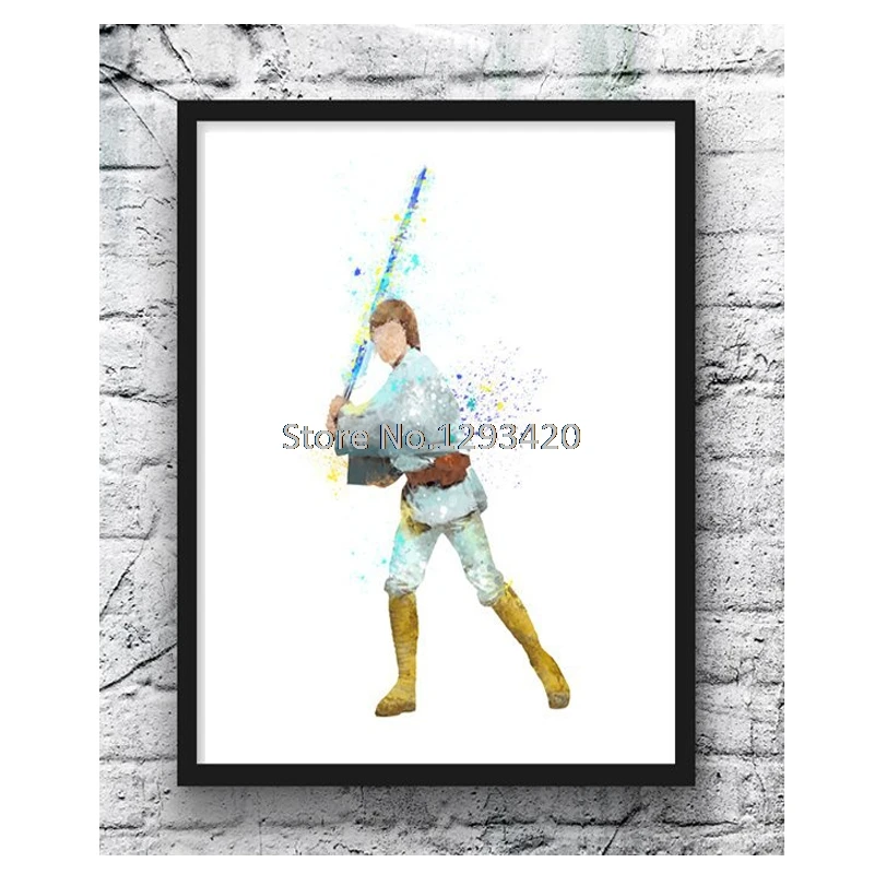 

Diamond Painting Drill Resin Full Diamond Embroidery Needlework Cross Stitch Kits Luke Skywalker Watercolor Print Mosaic Decor