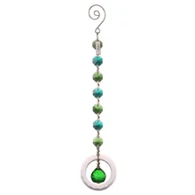 25 см H& D фэншуй круглый Радужный производитель оконная подвеска Хрустальный солнцезащитный Ловец с 20 мм Шаровая Призма восьмиугольная чакра солнцезащитный Ловец для подарка