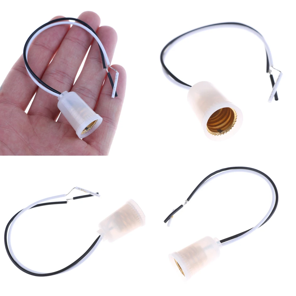 1pcs Plastic Lamp Socket With Wire LED Light Bulb Lamp Holder Converter