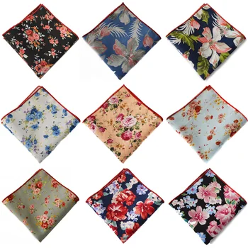 

Men High Grade Floral Hanky Elegant Flower Handkerchief Wedding Pocket Square BWTYX0508