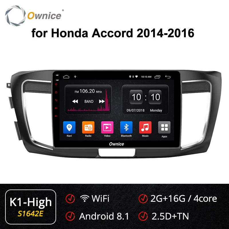 Ownice 10.1" Android 9.0 Car Radio Player GPS Navi k3 k5 k6 for HONDA Accord 9 DVD 4G LTE 360 Panorama DSP SPDIF - Цвет: S1642 K1-High