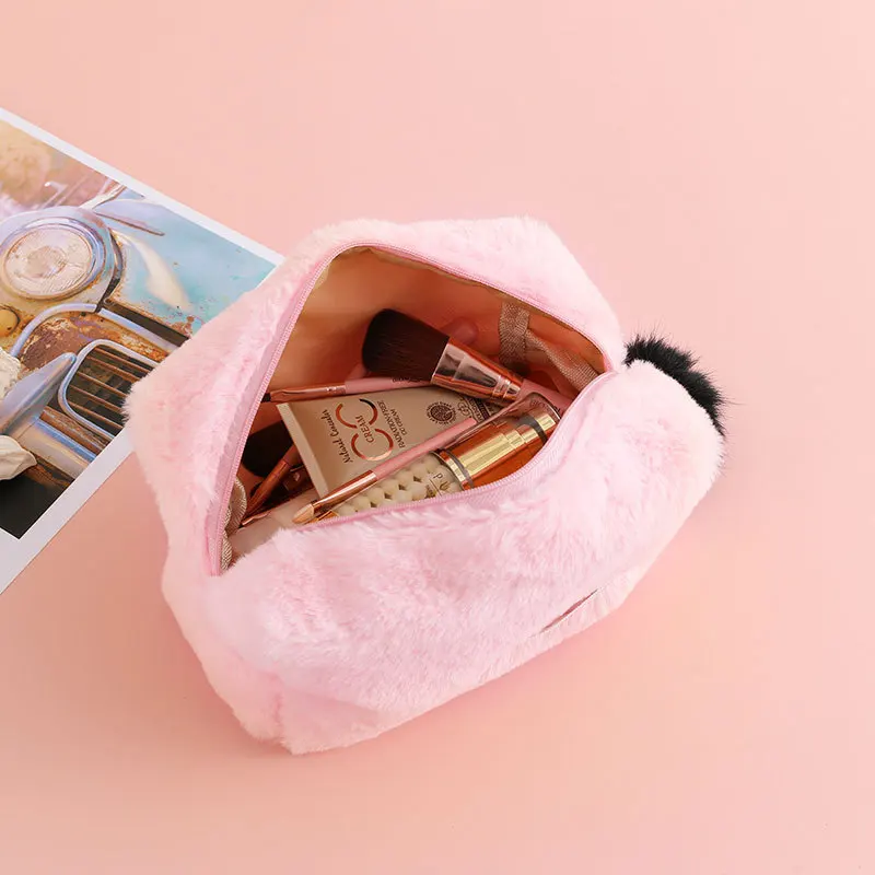 Women Plush Wallet Ladies Cosmetic Storage Bag Fashion Multi Function Large Capacity Girl Change Small Square 1 Women Plush Wallet Ladies Cosmetic Storage Bag Fashion Multi Function Large Capacity Girl Change Small Square 3