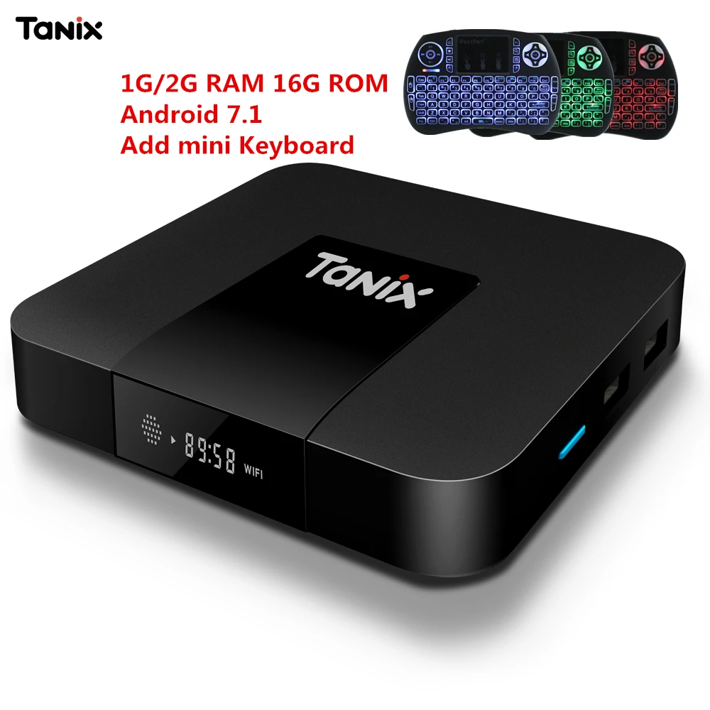 Tanix TX3 Мини Android 7 1 ТВ Box Amlogic S905W 2 ГГц 4 Wi Fi ГБ Оперативная память 16 Встроенная K HD H.265