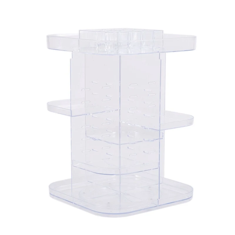 

360 Degrees Rotating Cosmetic Storage Rack Lipstick Jewelry Case Holder Display Stand Cosmetic Box Makeup Organizer