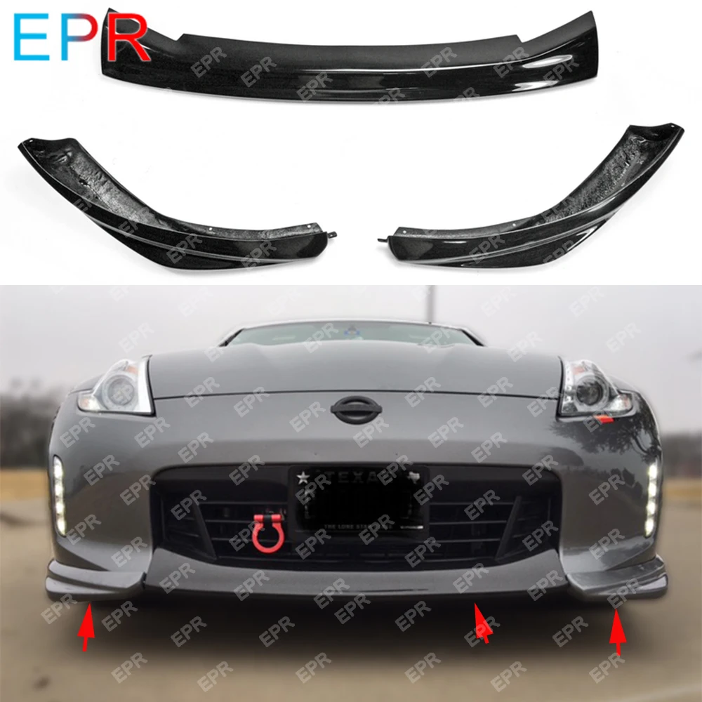 For Nissan 370Z Z34 Glass Fiber Kouki Late Model JDM Front Lip (Facelift) Auto Tuning Part For 370Z