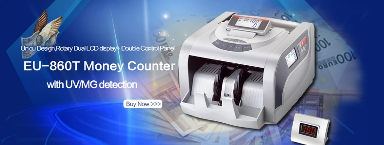 Automático do Dinheiro da Nota da Detecção Contagem do Semi-valor dd da Máquina de Contagem do Dinheiro da Conta com Contagem Contador ir do Semi-valor uv - mg mt 9 Contador de dinheiro/detector