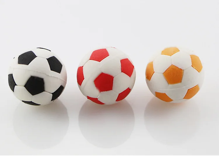 Новинка, милый, мультяшный в форме футбольного мяча резиновые ластик для школы школьные детские призы, подарок игрушка 216