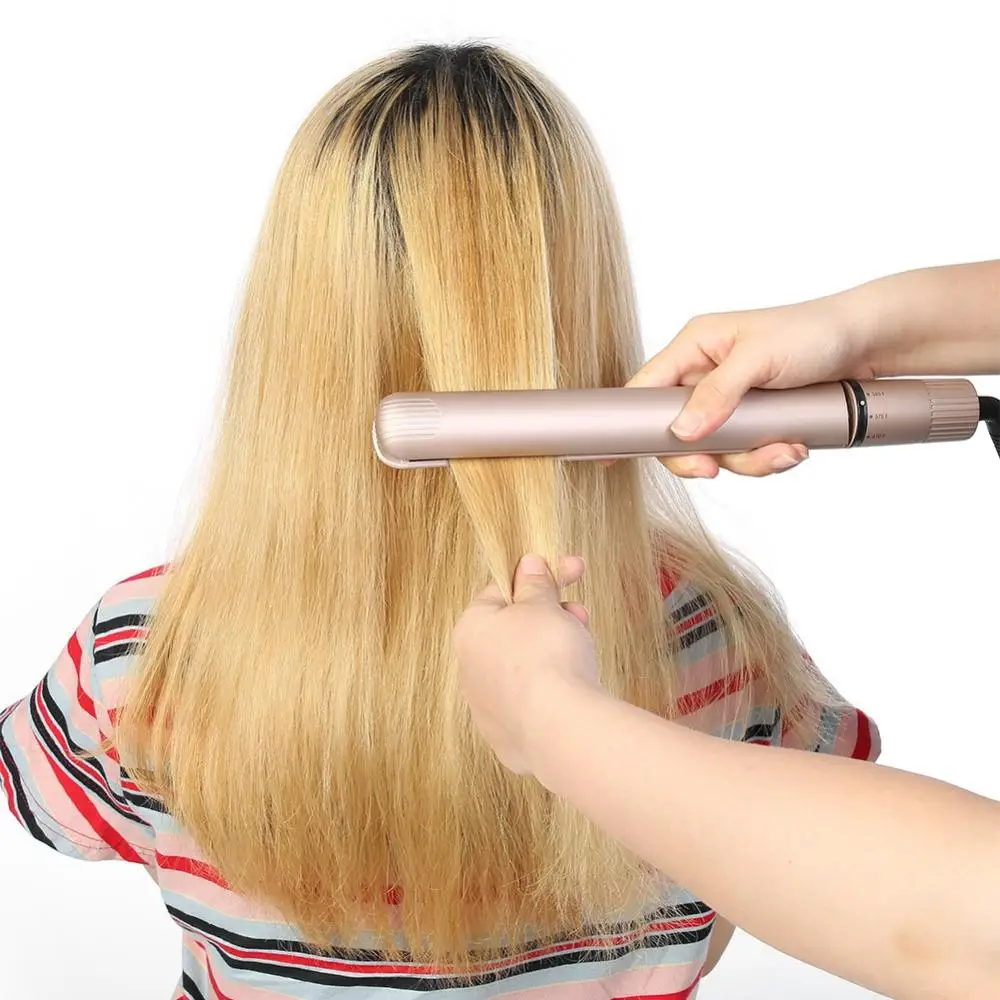 

Electronic Ceramic Fast Hair Straightener Portable Mini Hair Flat Iron Wet/Dryer Straightening Irons Styling Barber Tools