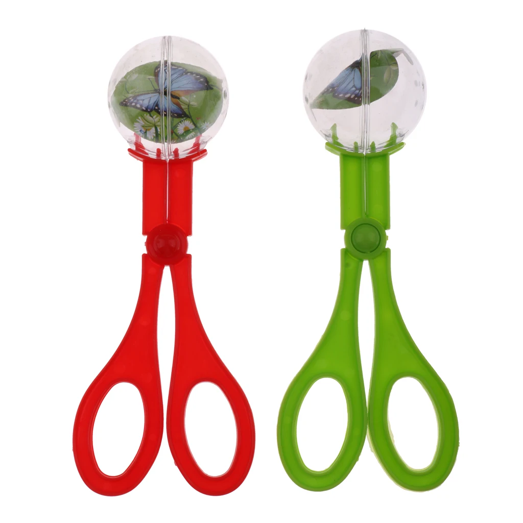 

2Pcs 18.5cm Plastic Reptile Terrarium Fish Tank litter Poop Clear Cleaning Tool for Lizard Beetle Insects Catch Clamp Scissors