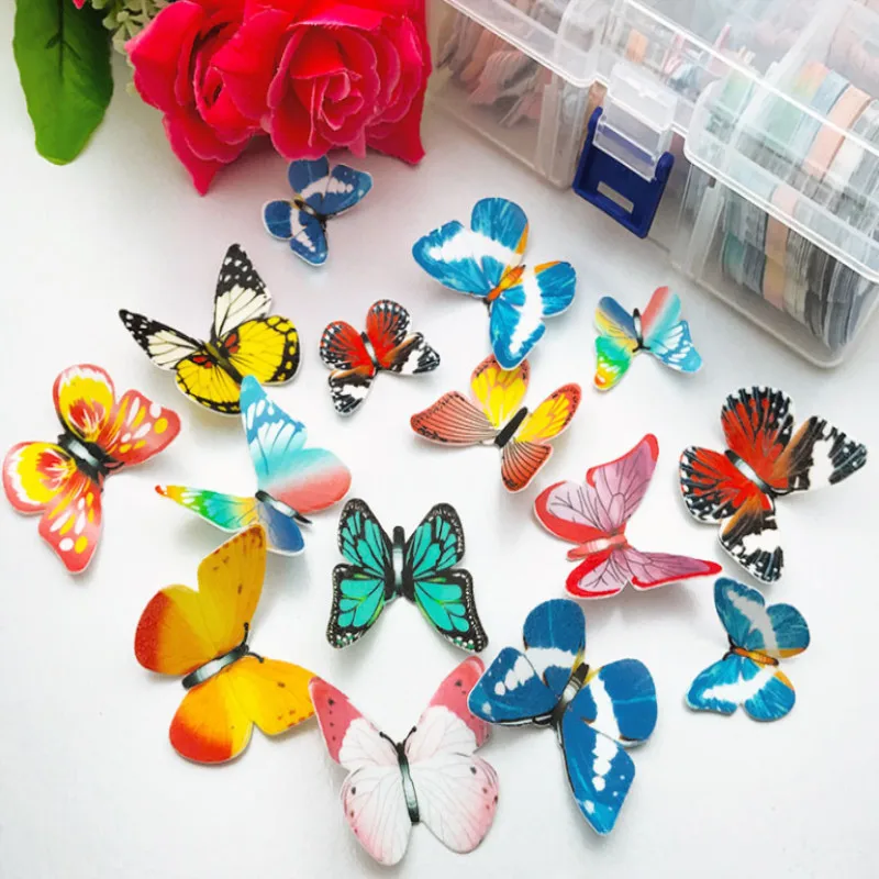 

15pcs/set Edible Cake Decoration Mixed Butterfly Glutinous Wafer Rice Paper Baking Tools Free Shipping