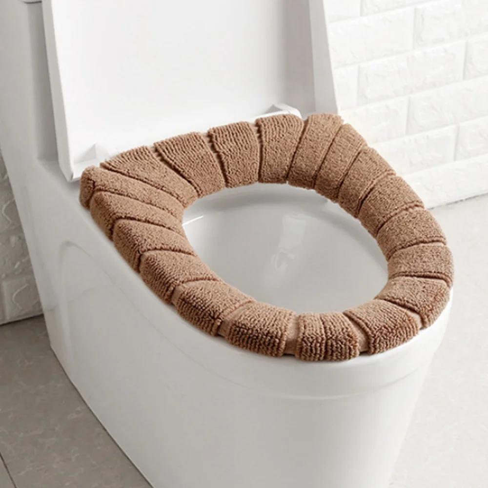 

Seats Bathroom Warmer Toilet Seat Cloth Soft Closestool Washable Lid Top Cover Pad