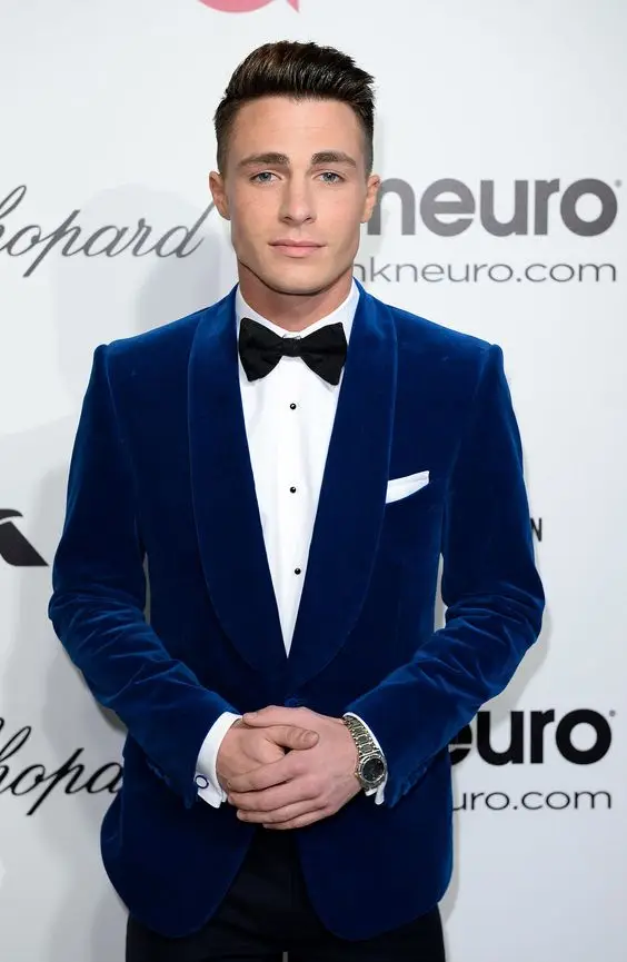 30 High Quality Blue Velvet Mens Suits Groom Tuxedos Groomsmen Wedding Party Dinner Best Man Suits (Jacket+Pants+Tie)