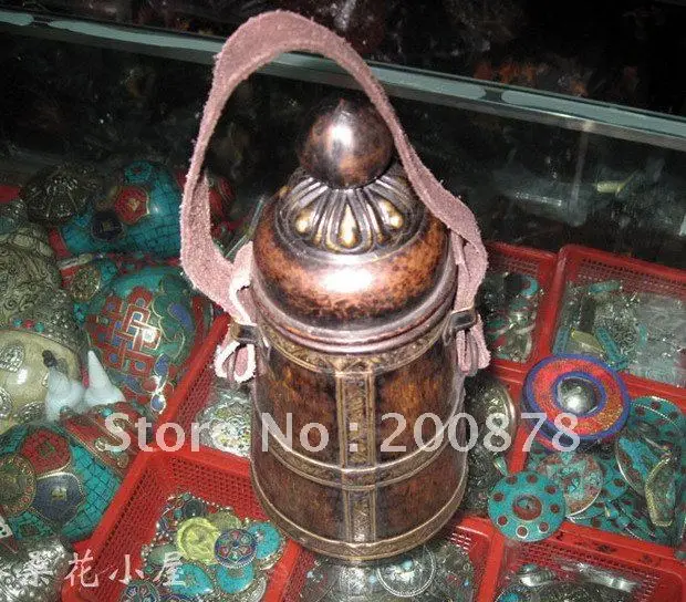 HDC0724 Tibet brass wine kettle,Tibetan metal Tea Pot,antiqued home