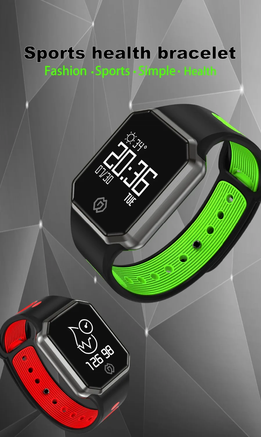 

ABAY 2018 latest QW11B smart bracelet watch sphygmomanometer activity tracker heart rate smart bracelet pedometer Android IOS