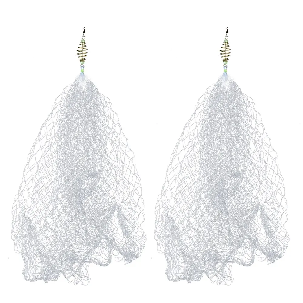 

2pcs Fishing Net Carp Fishing Tackle Pesca Copper Spring Shoal Fishing Netting with Luminous Beads Mesh Net for Night