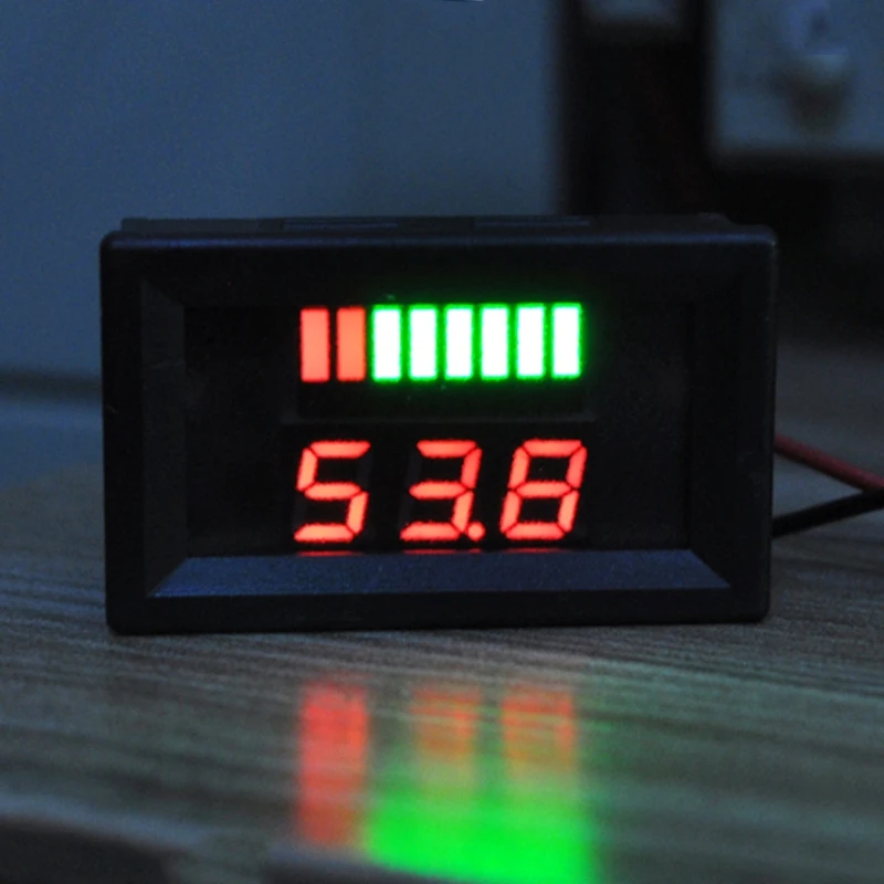 

OOTDTY DC 6-100V Red LED Digital Display Voltmeter Mini Voltage Meter Volt Tester Panel For DC 12V Cars Motorcycles Vehicles