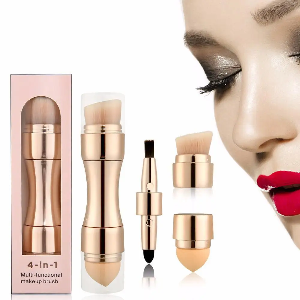 

1PCS Four-in-one High Quality Makeup Brush Foundation Cosmetic Eyebrow Eyeshadow Lipstick Brush Makeup Brush Sets Tools