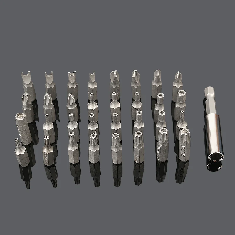 

Screws Security Tamper Proof Spanner Star Hex Torx Wing Screwdriver Bits with 1/4" 6.35mm Magnetic Holder Drill Tools 33PCS