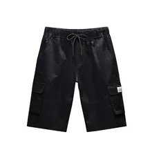 VOGUELEO Summer Beach Pants Men's Casual Loose Much Pokets Big Trousers Fast Dry Surfing Shorts Male Knee Length Short