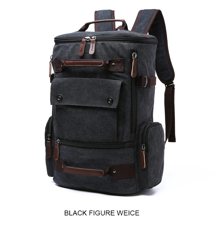Винтажный холщовый школьный рюкзак большой мужской емкости для 15,6 дюймов ноутбука рюкзаки студенческие сумки для подростков дорожные сумки на плечо