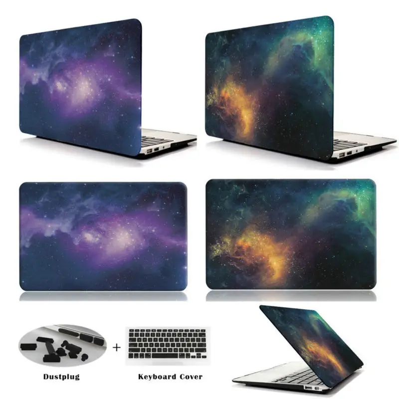 

Hight quality 3D Print Shine Sky Pattern Air 13 11 Clear Hard Case for Macbook Pro Retina 13 15 New 12 inch with Keyboard cover