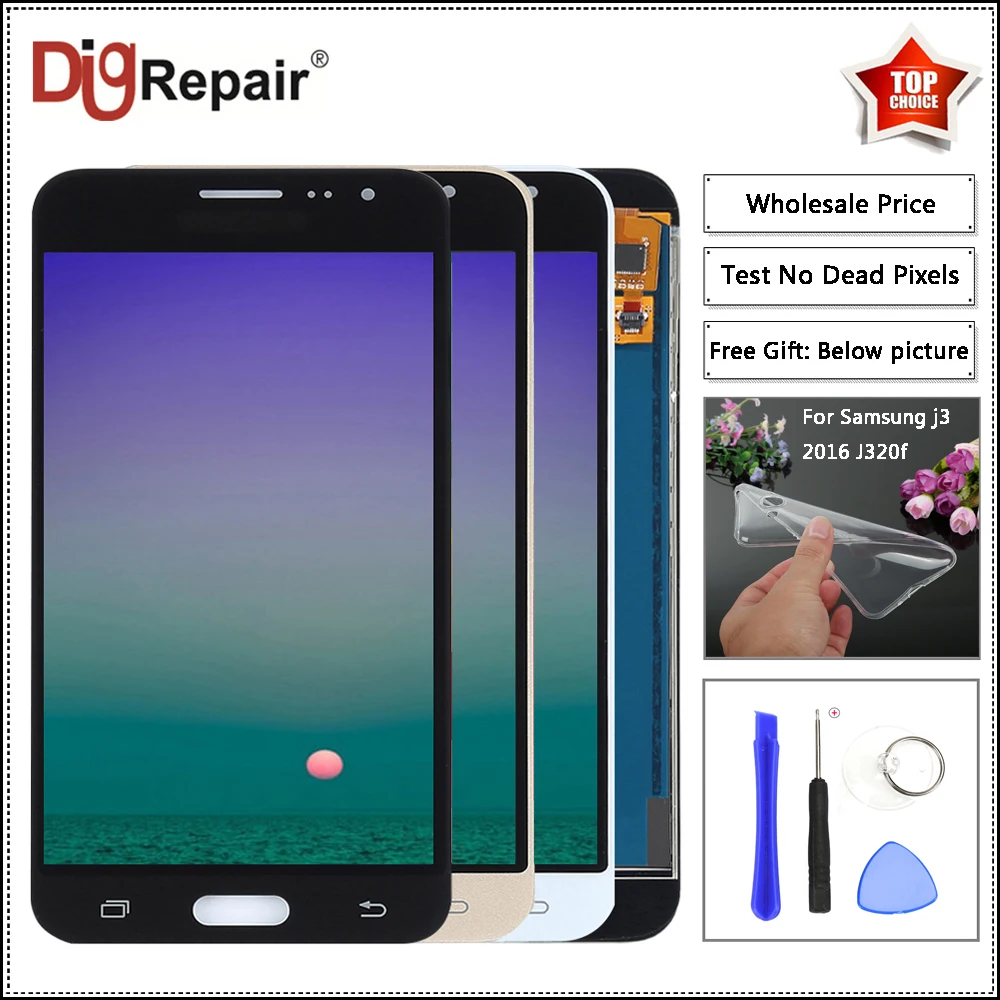 

j320f lcd For Samsung Galaxy J3 2016 J320F J320M LCD Display Digitizer Touch Screen display j3 lcd For samsung j3 2016 display